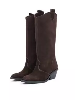 Казаки Terme Midi коричневые замшевые