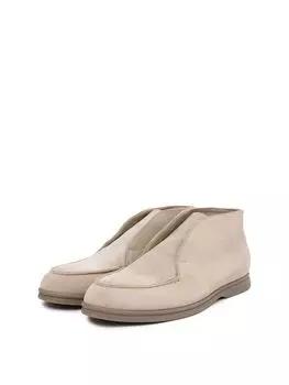 Классические лоферы "UNI" бежевые замшевые