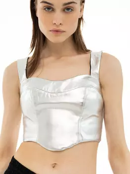 Корсетный топ Space oddity silver S