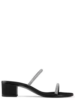 кожаные босоножки Croisette Crystal 50 на каблуке