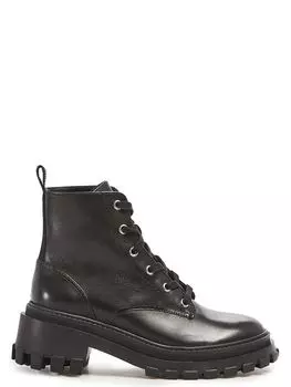 кожаные ботинки на шнуровке