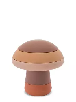 Пирамидка LUKNO "Грибок" из силикона, розовый