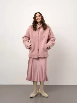 Розовая шуба с подснежниками