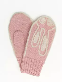 Розовые варежки «Зайчики»