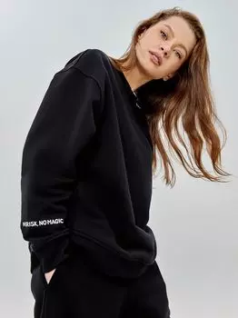 Свитшот No risk, no magic Черный