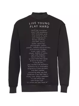 свитшот с текстовым принтом