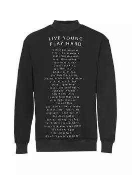 свитшот с текстовым принтом