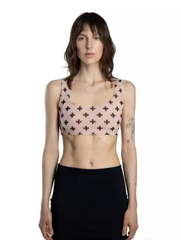 Топ с принтом «крестик»