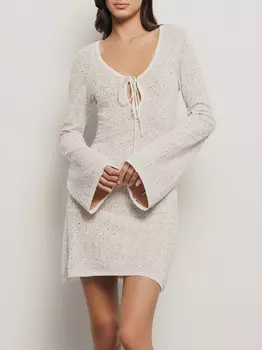 Трикотажное мини-платье