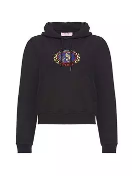 укороченный худи модели унисекс с вышивкой