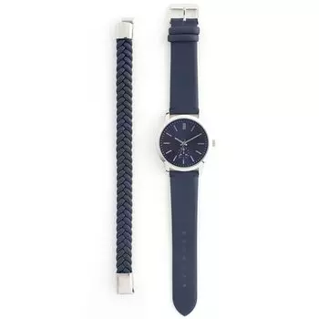 Набор "Джексон": мужские наручные кварцевые часы (1 шт.), браслет (1 шт.)