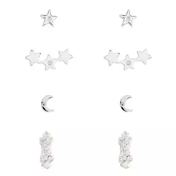 Набор сережек "Алора" (4 пары)