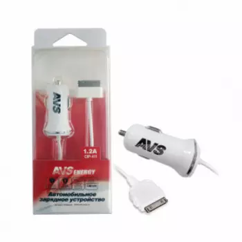 Автомобильное зарядное устройство для iphone 4 AVS CIP-411 (1,2А) / A78024S
