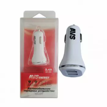 Автомобильное зарядное устройство USB (2 порта) AVS UC-322 (2,4А) / A78020S