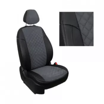 Чехлы на сиденья Nissan Almera III (G15) 40/60 с 13г. Al BK/GY R / ni-al-g15-chese-ar