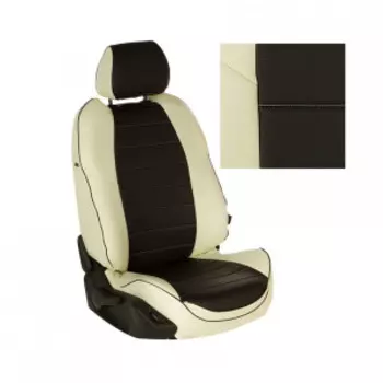 Чехлы на сиденья Nissan Juke с 10г. G WH/BK / ni-zhk-zh10-bch-e