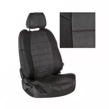 Чехлы на сиденья Nissan Qashqai I с 06-13г. Al BK/D.GY / ni-kk-kk13-chets-a