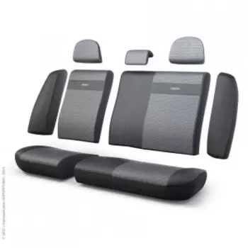 Чехлы на сиденья трансформеры задний ряд TRS-002G BK/D.GY