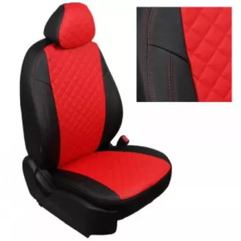 Чехлы на сиденья VOLKSWAGEN Tiguan 2 (без столиком) 17г. G BK/RD R / vo-ti-t2tl-chekr-r