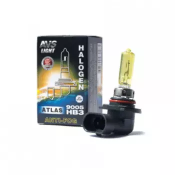 Галогенная лампа AVS ATLAS ANTI-FOG BOX желтый HB3/9005.12V.55W A07026S