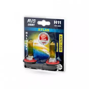 Галогенная лампа AVS /ATLAS ANTI-FOG/желтый H11.12V.55W A78619S