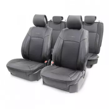 Накидки на сиденья каркасные AUTOPROFI экокожа HIT-1110G BK/BK