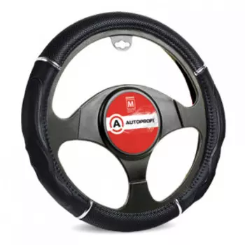 Оплетка руля с гелевым наполнителем AUTOPROFI GL-1020 BK/BK (M)