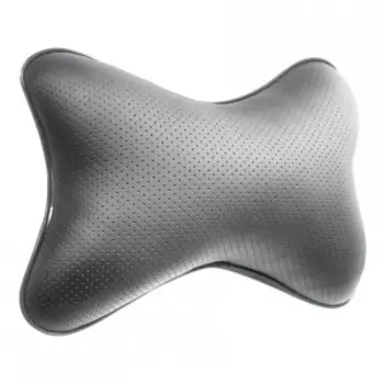 Подушка "Косточка" из экокожи, серая. ZIPOWER PM0474