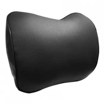 Подушка под поясницу из экокожи, черная. ZIPOWER PM0476