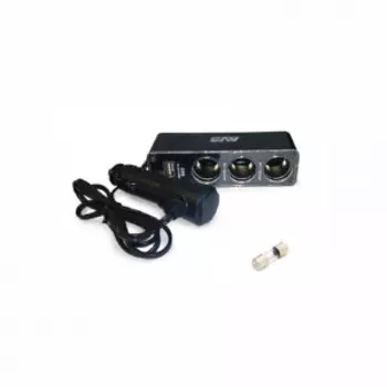 Разветвитель прикуривателя 12/24V (на 3 выхода + USB) AVS CS313U / 43266