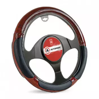 Спонжевая оплетка руля AUTOPROFI SP-5022 BK (M)