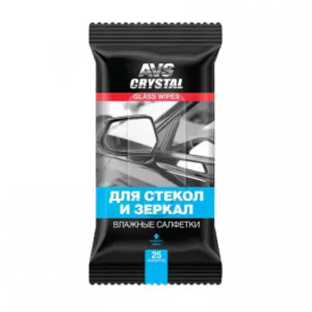Влажные салфетки "Для Стекол и Зеркал" 25 шт. AVS AVK-200 / A78101S