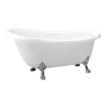 Акриловая ванна BelBagno BB04 на ножках золото