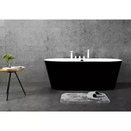 Акриловая ванна Belbagno BB200-1700-800 Nero на каркасе