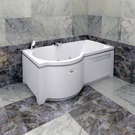 Акриловая ванна Радомир Валенсия 170х95 левая на каркасе