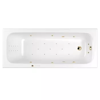 Акриловая ванна Whitecross Vibe Ultra Nano 180х75 золото