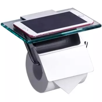 Держатель туалетной бумаги с полкой Rush Edge ED77131