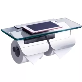 Держатель туалетной бумаги с полкой Rush Edge ED77132