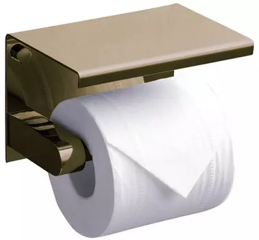 Держатель туалетной бумаги с полкой Rush Edge ED77141 Bronze