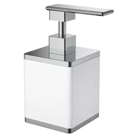 Дозатор для жидкого мыла Boheme 10969-W-CR белый/хром