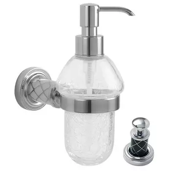 Дозатор для жидкого мыла Boheme Murano 10912-B-CR черный/хром