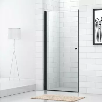 Душевая дверь Cezares Eco B1 80 C NERO прозрачное стекло, профиль черный