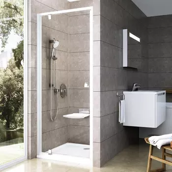 Душевая дверь Ravak PDOP1 80 блестящая + Транспарент