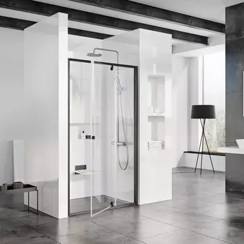 Душевая дверь Ravak PDOP2-100 черная + Транспарент