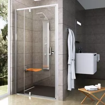 Душевая дверь Ravak Pivot PDOP2-100 блестящая + Транспарент