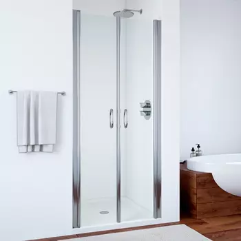 Душевая дверь Vegas Glass E2P 0085 08 01 стекло прозрачное, профиль глянцевый хром