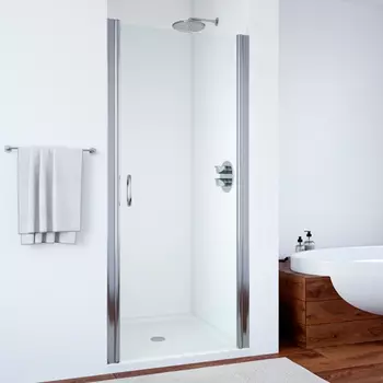 Душевая дверь Vegas Glass EP 0095 08 01 стекло прозрачное, профиль глянцевый хром