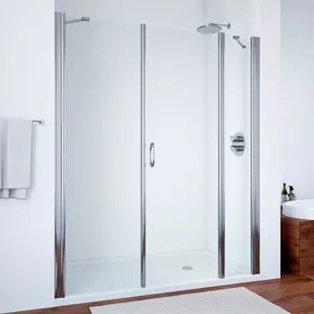 Душевая дверь Vegas Glass EP-2F 0165 08 01 стекло прозрачное, профиль глянцевый хром