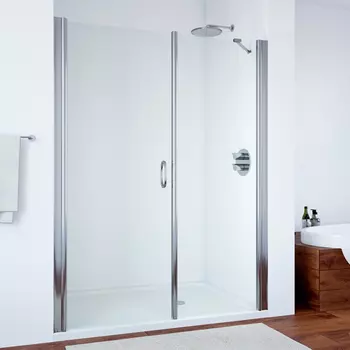 Душевая дверь Vegas Glass EP-F-2 0115 08 01 стекло прозрачное, профиль глянцевый хром