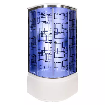 Душевая кабина Deto BМ4590 LED с гм. Black